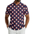 thumbnail image 1 of Men's USA 250th Anniversary American Flag Palm Tree Polo Shirt Patriotic Casual Short Sleeve America 250 Merchandise, 1 of 6