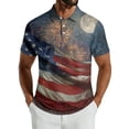 thumbnail image 1 of Men's USA 250th Anniversary American Flag Stars Polo Shirt Patriotic Casual Short Sleeve America 250 Merchandise, 1 of 6