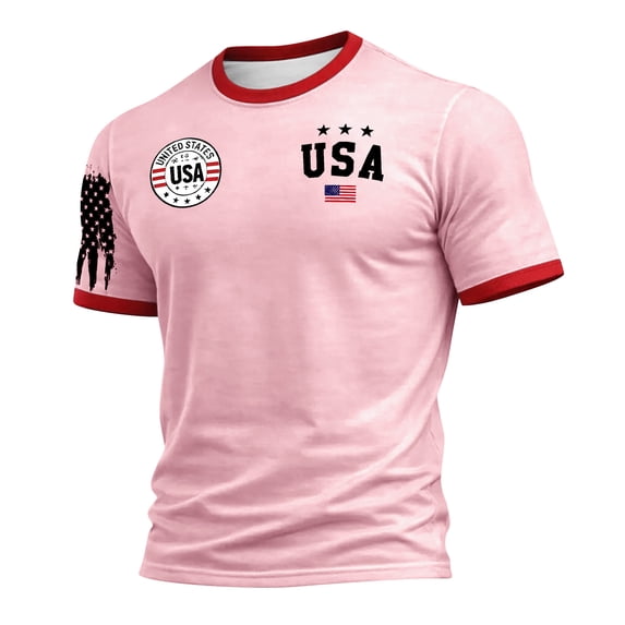 Men's USA 250th Anniversary Patriotic USA Graphic T-Shirt American Flag Casual Short Sleeve America 250 Merchandise