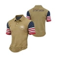 thumbnail image 1 of Men's USA 250th Anniversary Polo Shirt 1776-2026 Patriotic American Flag Sleeve Golf Shirt, 1 of 5