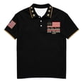 thumbnail image 1 of Men's USA 250th Anniversary Polo Shirt We The People Patriotic Flag Short Sleeve Golf Tee, 1 of 6