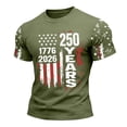 thumbnail image 1 of Men's USA 250th Anniversary Shirt 1776-2026 Patriotic American Flag 250 Years Graphic T-Shirt, 1 of 5