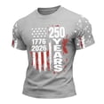 thumbnail image 1 of Men's USA 250th Anniversary Shirt 1776-2026 Patriotic American Flag 250 Years Graphic T-Shirt, 1 of 5