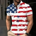 thumbnail image 1 of Men's USA 4Th Of July Shirts Independence Day Flag Button Up T-Shirt Casual Short Sleeved Lapel Top Multicolor XXL, 1 of 5
