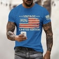 thumbnail image 1 of Men's USA Flag Tops Retro Vintage Short Sleeve 250th Years Celebration T Shirt Independence Day T-Shirts, 1 of 5