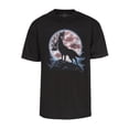 thumbnail image 1 of Men's USA Moon Howling Wolf Short-Sleeve T-Shirt - Black - Medium, 1 of 1