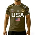 thumbnail image 1 of Men's USA Patriotic Independence Day Shirt American Flag Graphic Casual Fourth of July Tee, 1 of 5