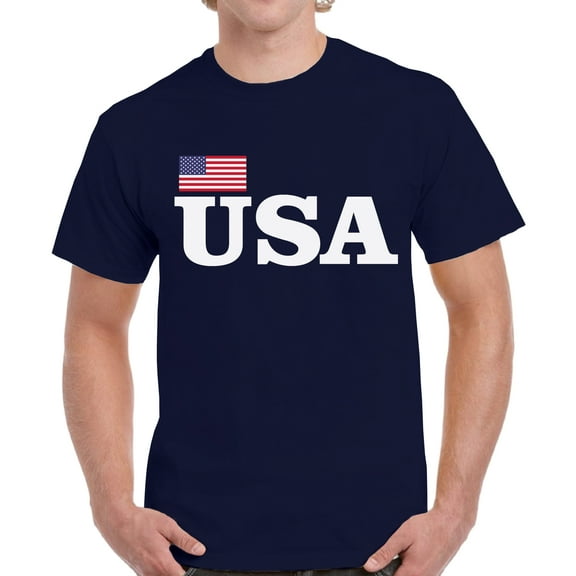 Men's USA Shirt - Graphic Tees - American Flag 4th of July Patriotic Timeless