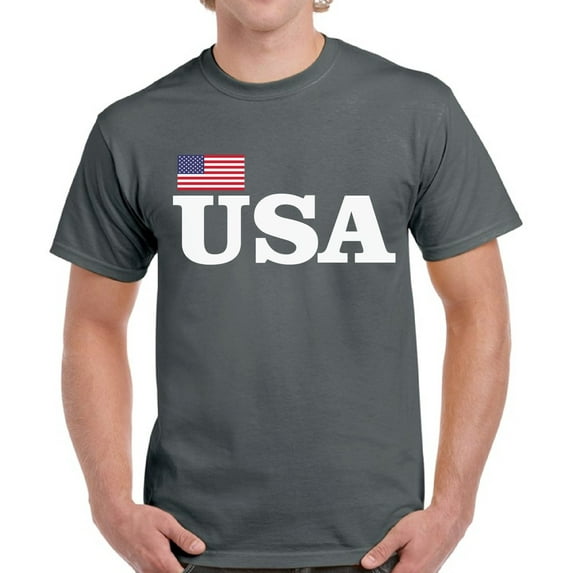Men's USA Shirt - Graphic Tees - American Flag 4th of July Patriotic Timeless