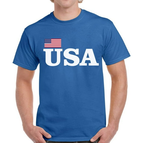 Men's USA Shirt - Graphic Tees - American Flag 4th of July Patriotic Timeless