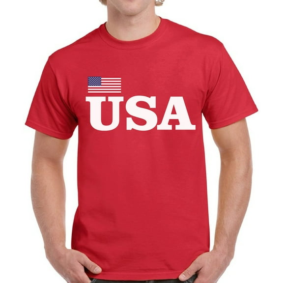 Men's USA Shirt - Graphic Tees - American Flag 4th of July Patriotic Timeless