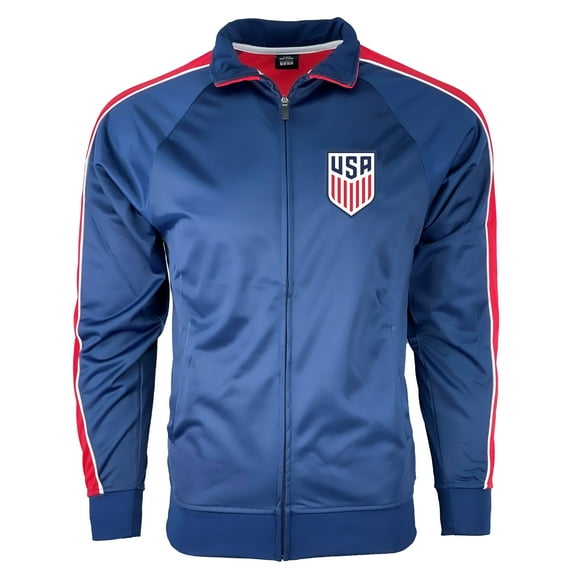 Icon Sports U.S. Soccer Track Jacket, Red/Blue Polyester Adult S-L