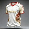 thumbnail image 1 of Men's USA Soccer Jersey Shirts 2026 Country Team Short SleeCrewe Crew Neck Fan International Football Shirt Retro Streetwear Top White XXXL, 1 of 4