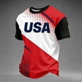 thumbnail image 1 of Men's USA Soccer Jersey Shirts 2026 Country Team Short Sleeve Crewneck Fan International Football Shirt Retro Streetwear Top, 1 of 4