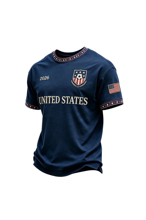 Men's USA Soccer Jersey Shirts 2026 Football Match Fan Jersey Fan International Football Shirt Retro Streetwear Top