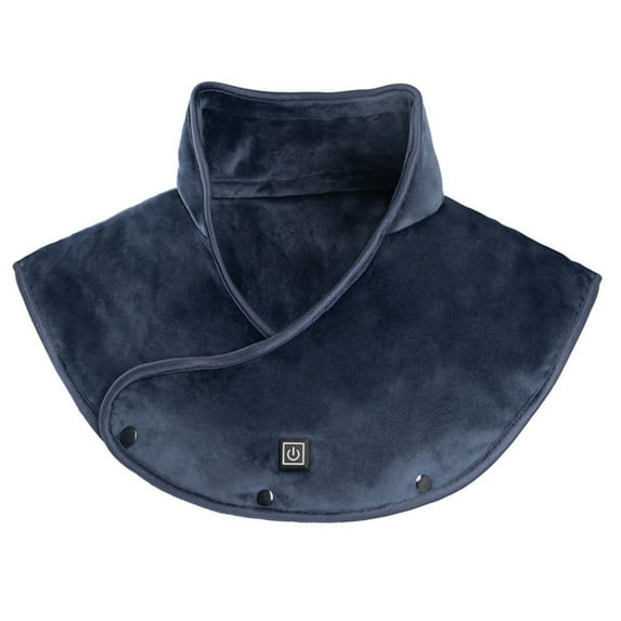 Men's USB Electric Heating Shawl, Rechargeable Heated Wrap, Shoulder Neck Warmth Pad, Portable Heating Scarf, Cordless Thermal Wrap, Outdoor Electric Blanket, Fast Heating Pad - Dark Blue