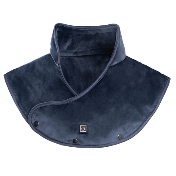 Men's USB Electric Heating Shawl, Rechargeable Heated Wrap, Shoulder Neck Warmth Pad, Portable Heating Scarf, Cordless Thermal Wrap, Outdoor Electric Blanket, Fast Heating Pad - Dark Blue