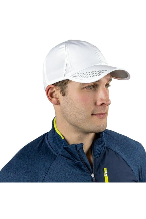 Men’s UV Protection Running Hat - white/reflective