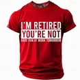 thumbnail image 1 of Men's UV Shirts Long Sleeve Fishing Hiking Outdoor Tops Men's Casual Short Sleeve T Shirt Round Neck Comfortable Letter Print Tee For Summer Indoor Outdoor Wear With Str, 1 of 2
