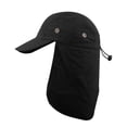 thumbnail image 1 of Men's UV Sun Protection Cap Foldable Quick Dry Lightweight with Neck Flap Cover Visor Hat, 1 of 4