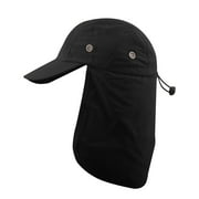 Mens UV Sun Protection Cap Foldable Quick Dry Lightweight with Neck Flap Cover Visor Hat