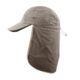 thumbnail image 1 of Men's UV Sun Protection Cap Foldable Quick Dry Lightweight with Neck Flap Cover Visor Hat, 1 of 4