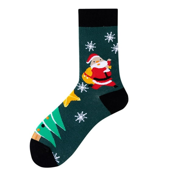 Men's Ugly Christmas Cotton Socks Gifts for Men Boys Funny Novelty Colorful Soft Holiday Crew Socks