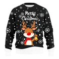 thumbnail image 1 of Men's Christmas Sweaters - Funny Christmas Sweaters for Men - Fun Holiday Pullovers,Black,2XL, 1 of 7
