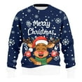 thumbnail image 1 of Men's Christmas Sweaters - Funny Christmas Sweaters for Men - Fun Holiday Pullovers,Blue,XL, 1 of 7