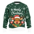 thumbnail image 1 of Men's Christmas Sweaters - Funny Christmas Sweaters for Men - Fun Holiday Pullovers,Dark Green,L, 1 of 7