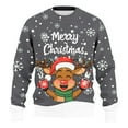 thumbnail image 1 of Men's Christmas Sweaters - Funny Christmas Sweaters for Men - Fun Holiday Pullovers,Grey,XL, 1 of 7