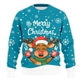 thumbnail image 1 of Men's Ugly Christmas Sweaters - Funny Christmas Sweaters for Men - Fun Holiday Pullovers,Sky Blue,M, 1 of 7