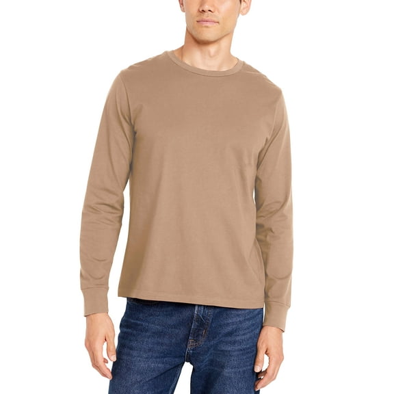 Men's Ultimate Comfort Longsleeve T-Shirt Mid Weight Essentials Casual Cotton Shirt