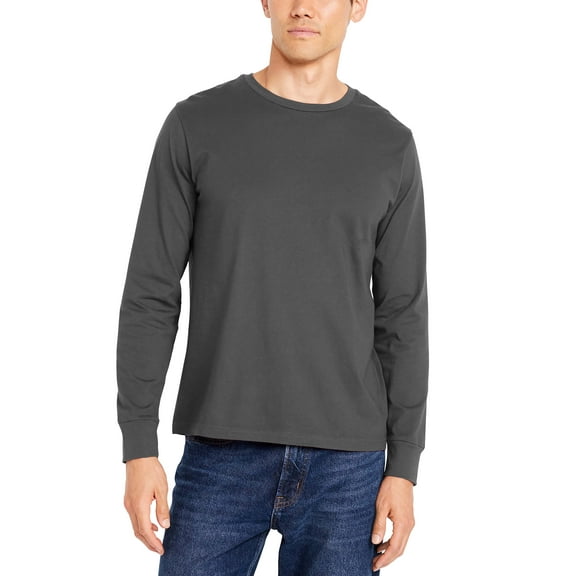 Men's Ultimate Comfort Longsleeve T-Shirt Mid Weight Essentials Casual Cotton Shirt