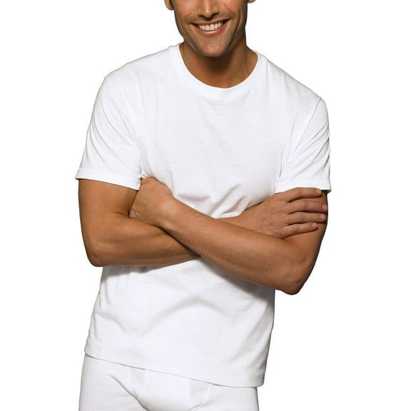 Men's Ultimate FreshIQ Tall ComfortSoft Crewneck Undershirt, 4-Pack