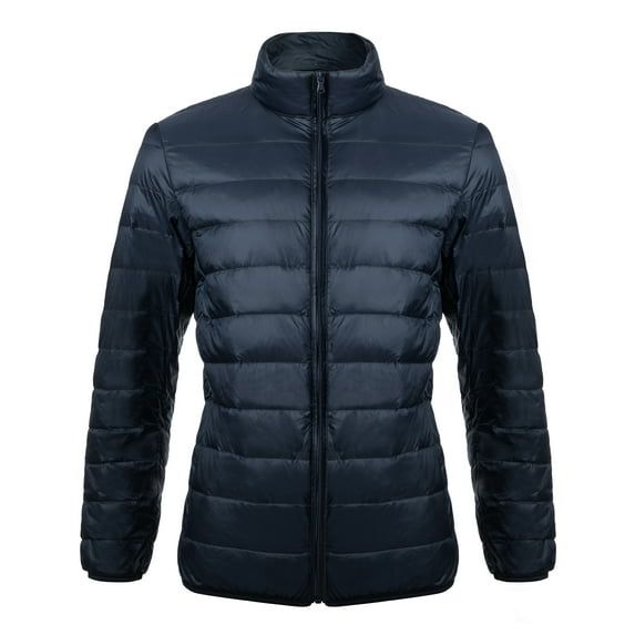 Men's Ultra Light Packable Down Coat Puffer Jacket, Blue, M