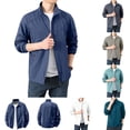 thumbnail image 1 of Men’s Ultra-Light Packable Windbreaker Jacket, Breathable Water-Resistant Stand Collar Coat with Full-Zip Closure for Travel and Daily Use Dark Blue 2XL, 1 of 10