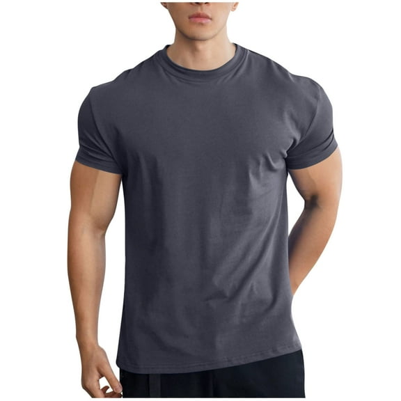 Men's Ultra Soft Bamboo Viscose T-Shirt Curve Hem Lightweight Cooling Short Sleeve Casual Basic Tee Shirt