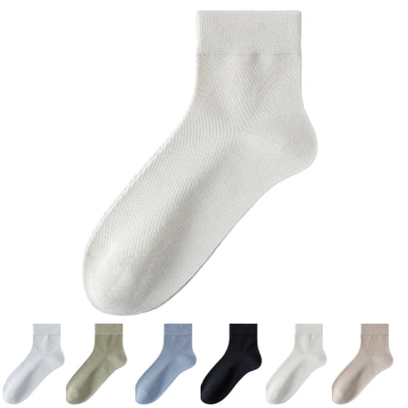 Men's Ultra Thin Breathable Mesh Ankle Socks, Summer Crew Socks,Non-Slip Moisture Wicking for Business & Casual Wear,Khaki