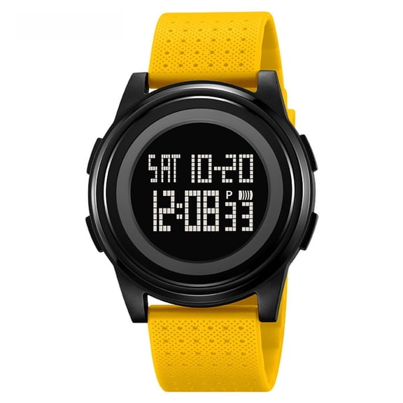 Men's Ultra-Thin Digital Waterproof Watch Stylish Sports Wrist Watch for Men and Women Military Tactical, Minimalist Design with Stopwatch, Countdown, Alarm, Dual TimeHourly Chime