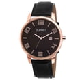 thumbnail image 1 of Men's Ultra-Thin Swiss Quartz Leather Black Strap Watch, 1 of 5