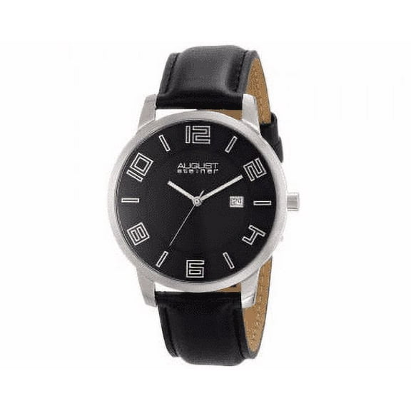 Men's Ultra-Thin Swiss Quartz Watch with Leather Strap