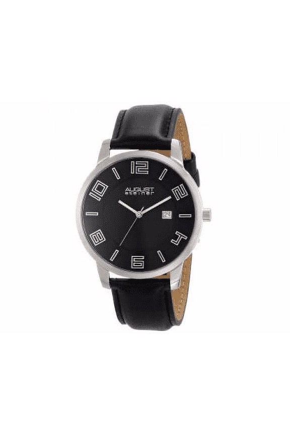 Men's Ultra-Thin Swiss Quartz Watch with Leather Strap