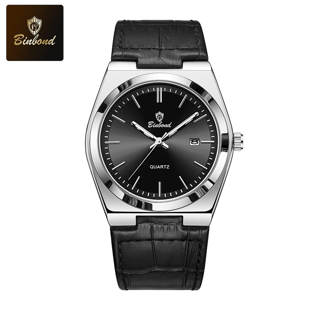Black Leather - White Steel - Black Surface