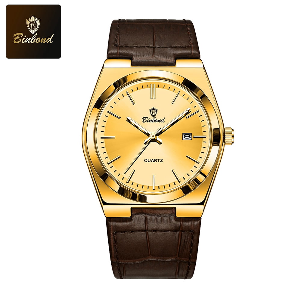Brown Leather - All Gold - Gold Surface