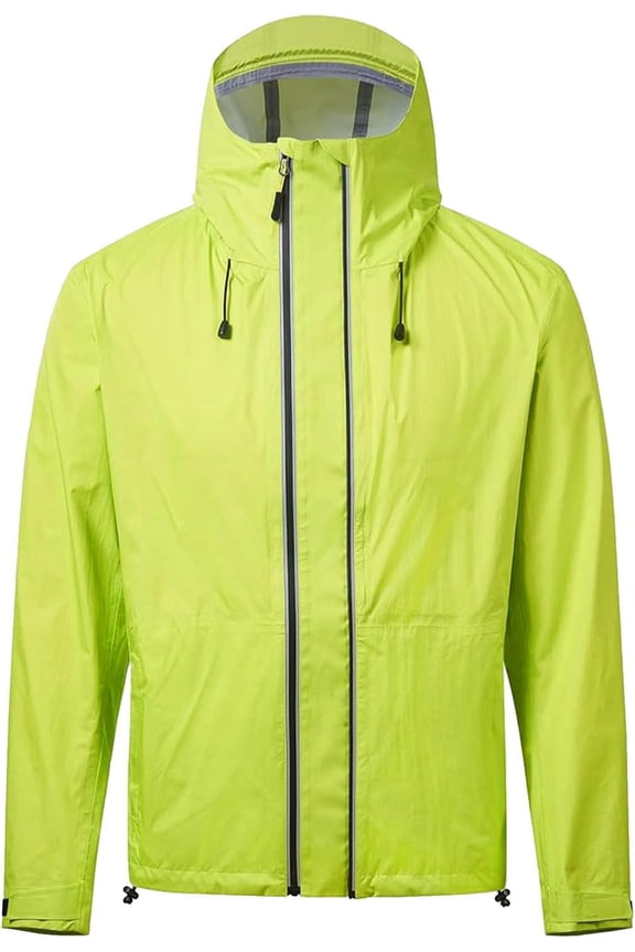 Men's Ultralight  3L Rain Jacket Packable Travel Raincoat Windproof Lightweight Hiking Skiing Shell Hood