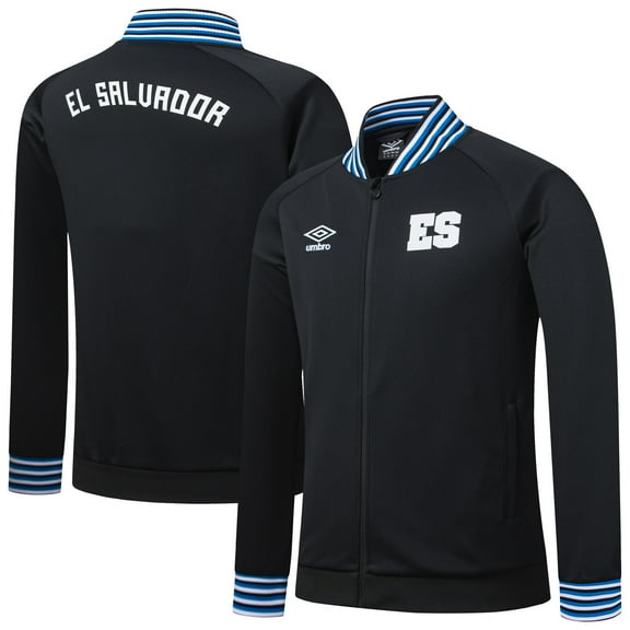 Men's-Umbro  Black El Salvador National Team Presentation Raglan Full-Zip Jacket