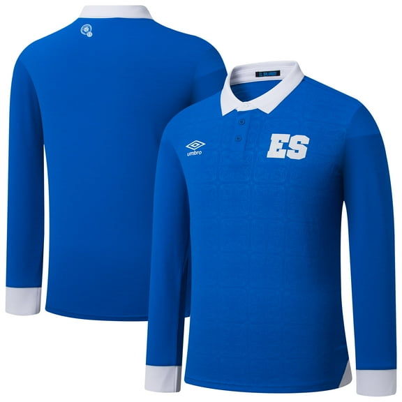 Men's-Umbro  Blue El Salvador National Team 2025 Home Replica Long Sleeve Jersey
