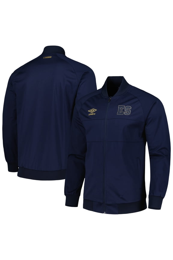 Men's Umbro Navy El Salvador National Team Anthem Raglan Full-Zip Jacket
