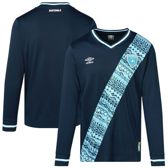 Men's Umbro Navy Guatemala National Team 2023 Replica Long Sleeve Jersey